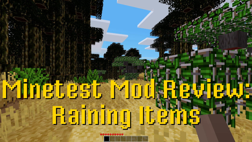 Minetest Mod Review Raining Items Sharetube A Peertube Server